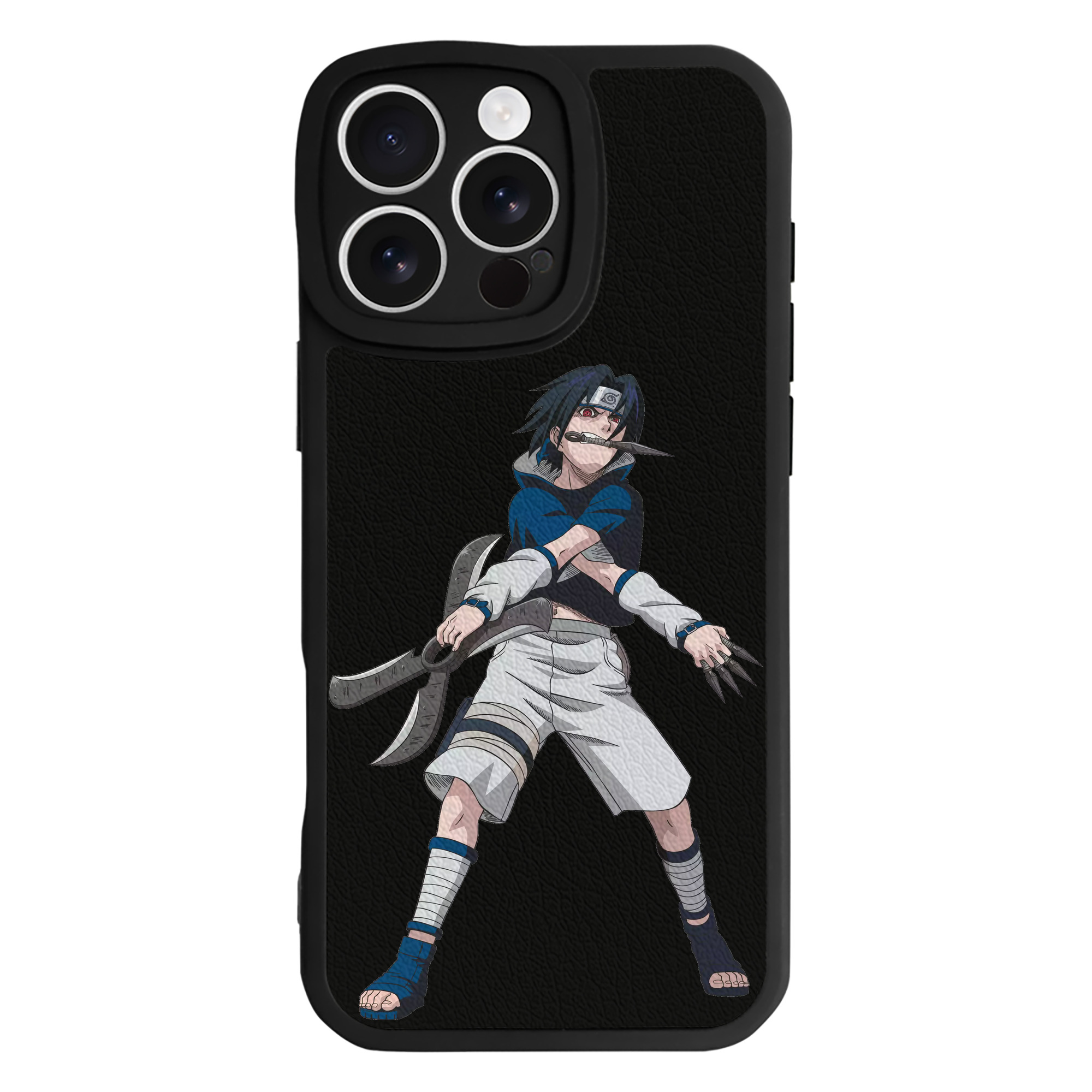 （画像用） NARUTO -ナルト- うちは サスケ Uchiha Sasuke 【iPhone 16シリーズ対応】シリコンスマホケース（レザー調） 材質：シリコン